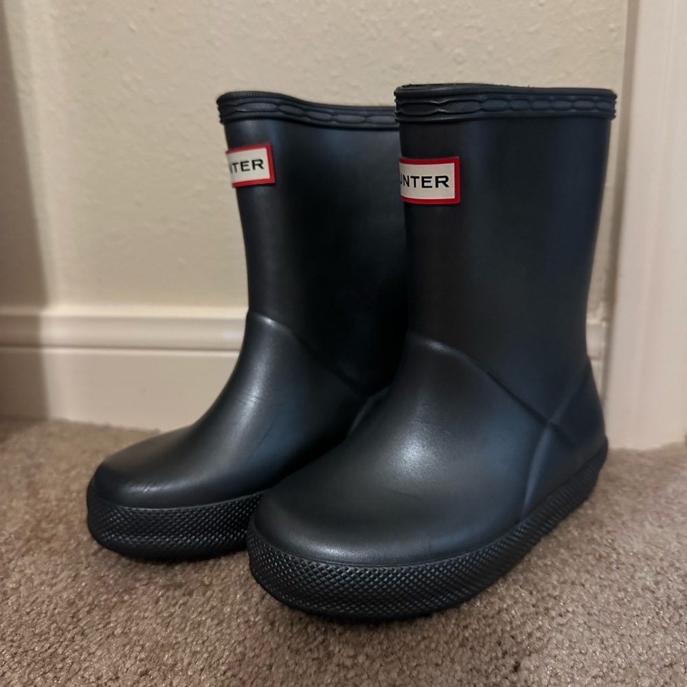 Hunter Kids' Navy Blue Rain Boots